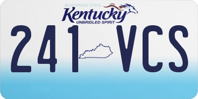 KY license plate 241VCS