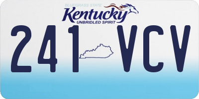 KY license plate 241VCV