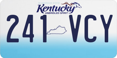 KY license plate 241VCY