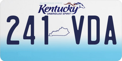 KY license plate 241VDA