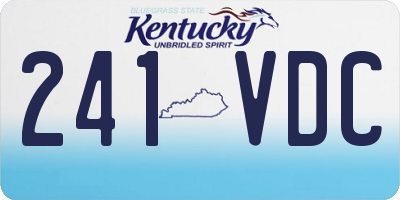 KY license plate 241VDC