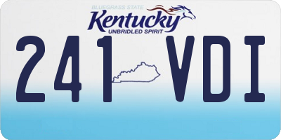 KY license plate 241VDI