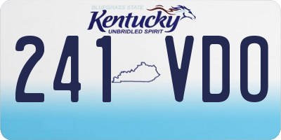 KY license plate 241VDO