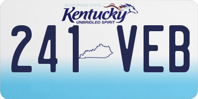 KY license plate 241VEB