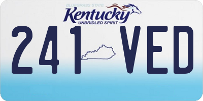 KY license plate 241VED