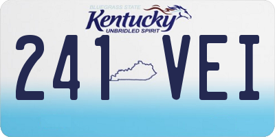 KY license plate 241VEI