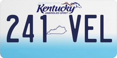 KY license plate 241VEL