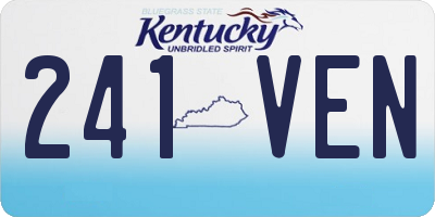 KY license plate 241VEN