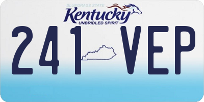 KY license plate 241VEP