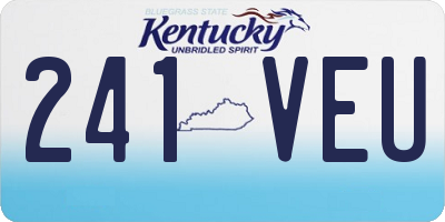 KY license plate 241VEU