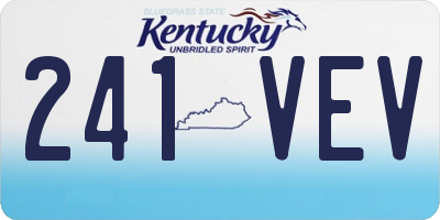 KY license plate 241VEV