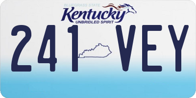 KY license plate 241VEY