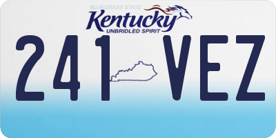 KY license plate 241VEZ