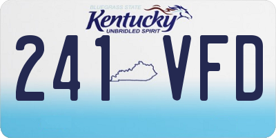 KY license plate 241VFD