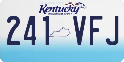 KY license plate 241VFJ