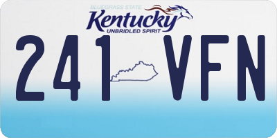 KY license plate 241VFN