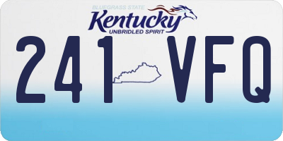 KY license plate 241VFQ