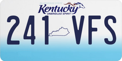 KY license plate 241VFS