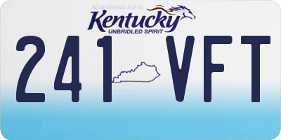 KY license plate 241VFT