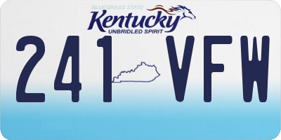 KY license plate 241VFW