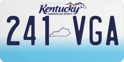 KY license plate 241VGA
