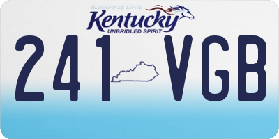 KY license plate 241VGB