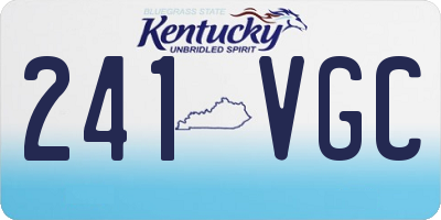 KY license plate 241VGC