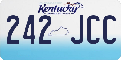 KY license plate 242JCC