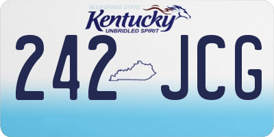 KY license plate 242JCG