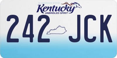 KY license plate 242JCK