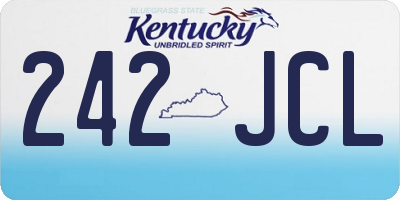 KY license plate 242JCL