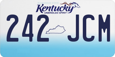 KY license plate 242JCM