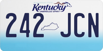 KY license plate 242JCN