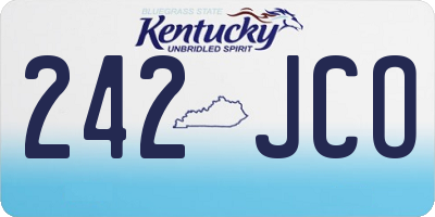 KY license plate 242JCO