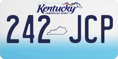 KY license plate 242JCP