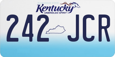 KY license plate 242JCR