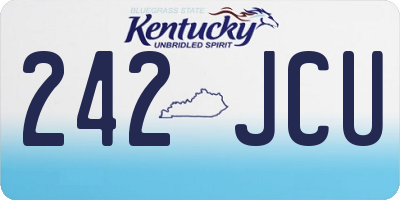 KY license plate 242JCU