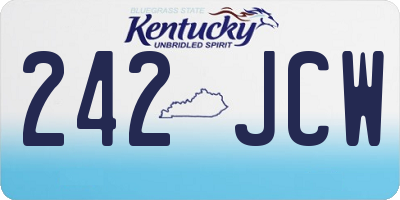 KY license plate 242JCW