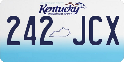 KY license plate 242JCX