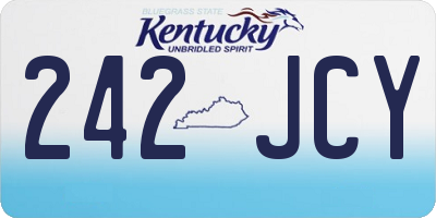 KY license plate 242JCY