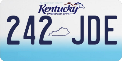 KY license plate 242JDE
