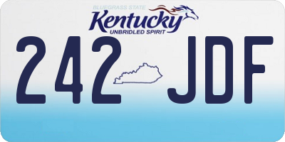 KY license plate 242JDF