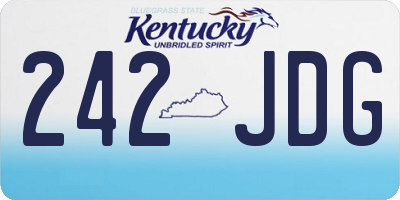 KY license plate 242JDG