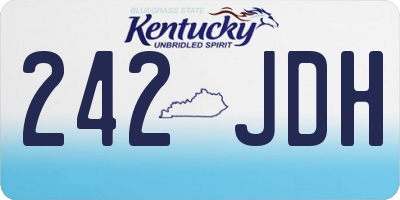 KY license plate 242JDH
