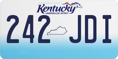 KY license plate 242JDI
