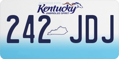 KY license plate 242JDJ