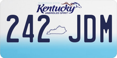 KY license plate 242JDM
