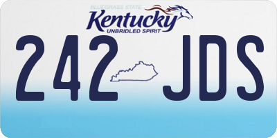 KY license plate 242JDS