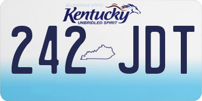 KY license plate 242JDT