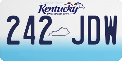 KY license plate 242JDW